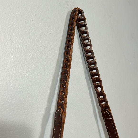 Leather Trim Tapestry Shoulder Bag - Picture 10 of 16